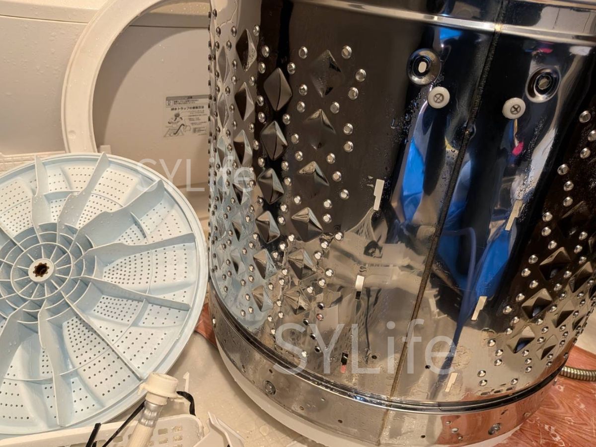 縦型洗濯機クリーニング施工事例｜黒カビ・ニオイ改善｜SYLife