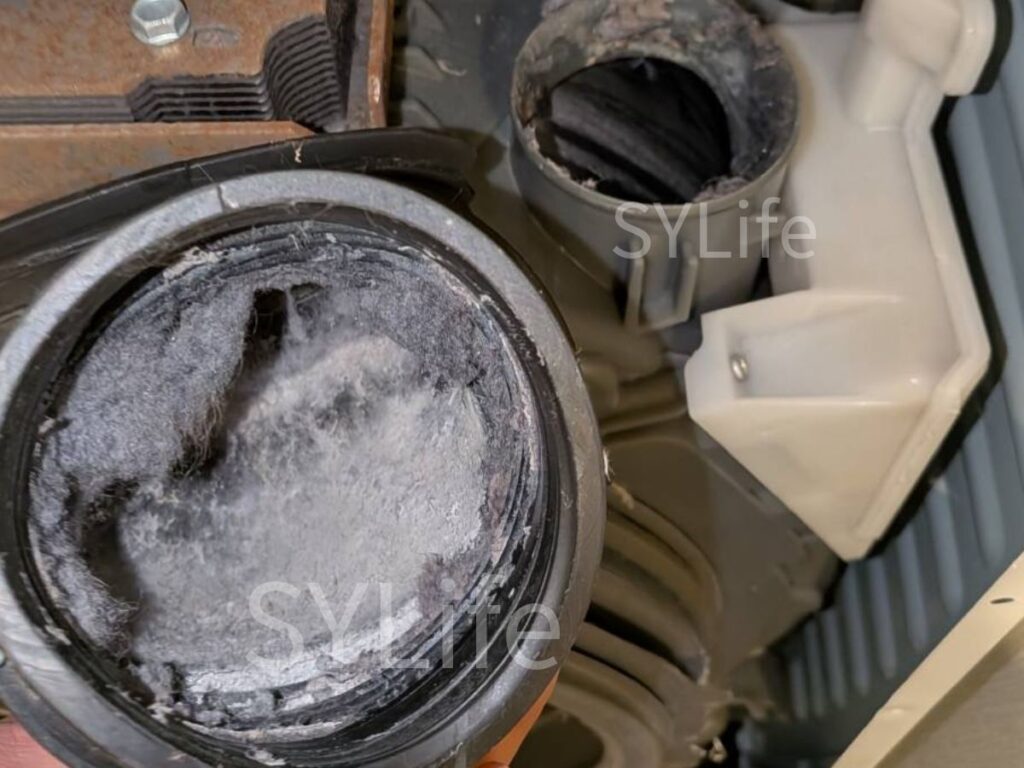 品川区 ドラム式洗濯機 乾燥ダクト ホコリ詰まり NA-VX9600L