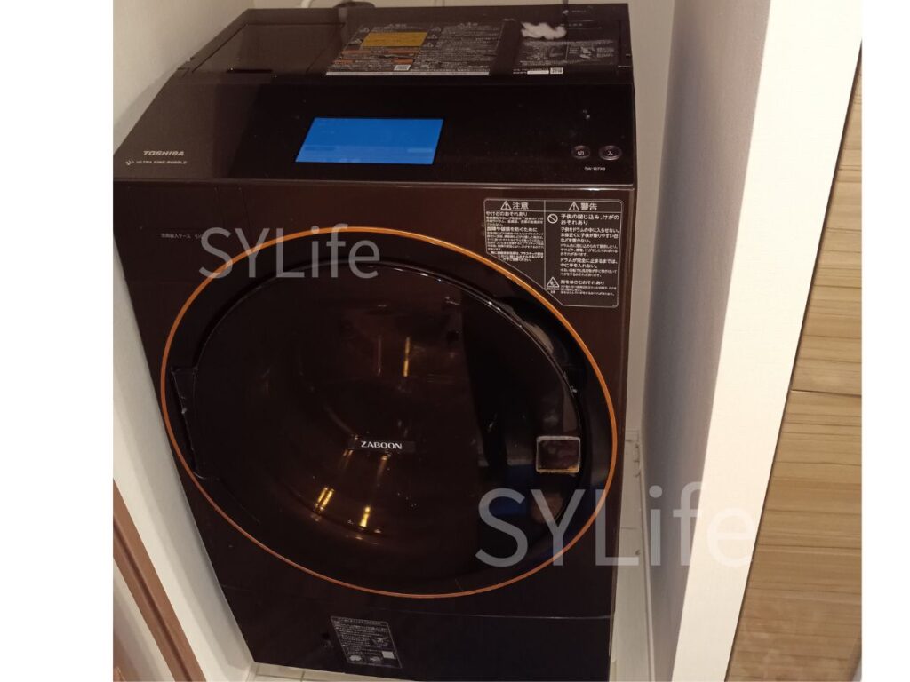 文京区 ドラム式洗濯機クリーニング 東芝 TW-127X9L 設置状況