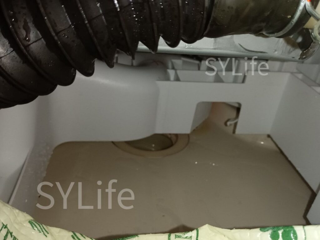 杉並区 日立BD-SG100AL 洗濯パンと排水口洗浄後