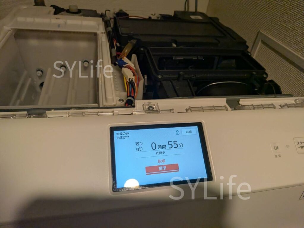 港区Panasonicドラム式洗濯機NA-LX129Aクリーニング後の乾燥時間