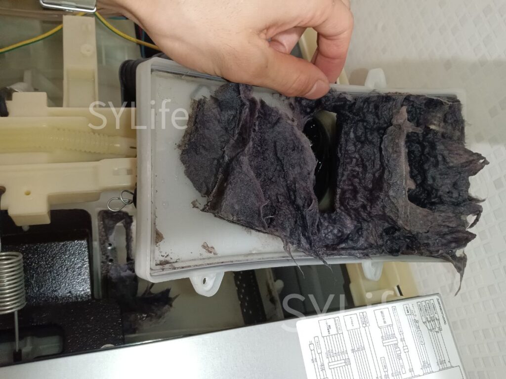 シャープドラム式洗濯機乾燥経路ほこり詰まり