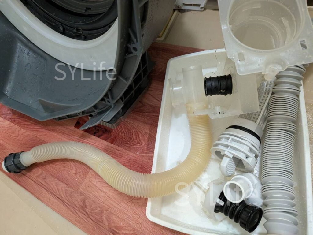 江東区ドラム式洗濯機クリーニングパナソニックNA-VX9800L排水経路洗浄後