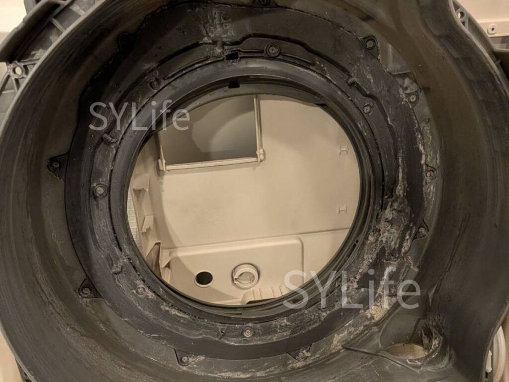 世田谷区パナソニックドラム式洗濯機クリーニングNA-VX900AR内部脱水受けカバー