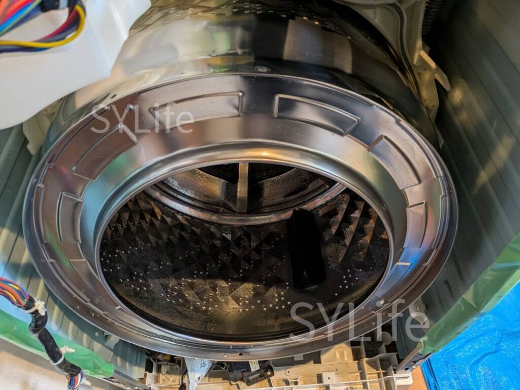 練馬区Panasonicドラム式洗濯機NA-LX127AL洗濯槽洗浄後