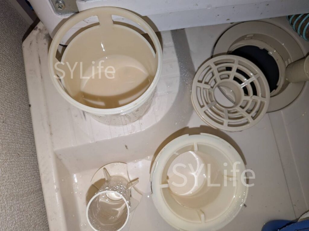 練馬区東芝TW-117V9排水口洗浄後