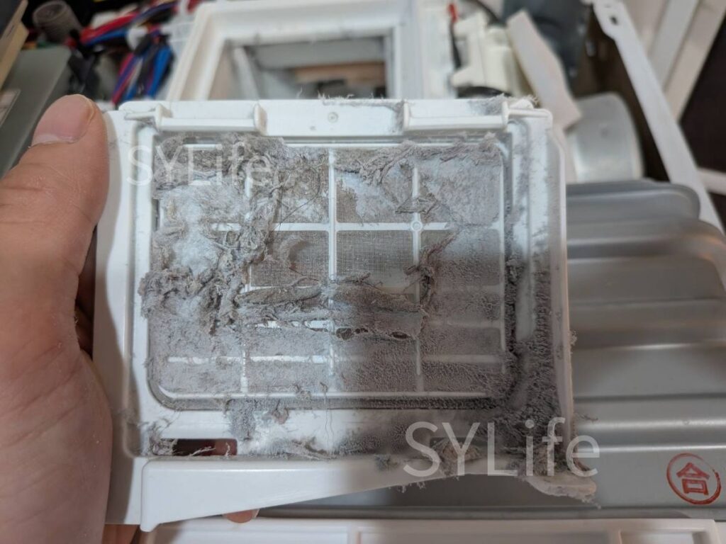 江東区日立ドラム式洗濯機BD-SG100EL乾燥フィルターほこり目詰まり