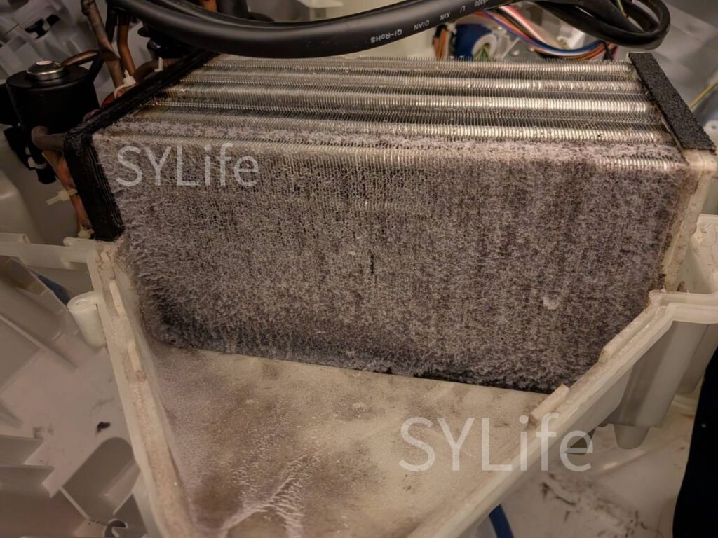 中央区月島シャープドラム式洗濯機ES-W112ヒートポンプホコリ詰まり