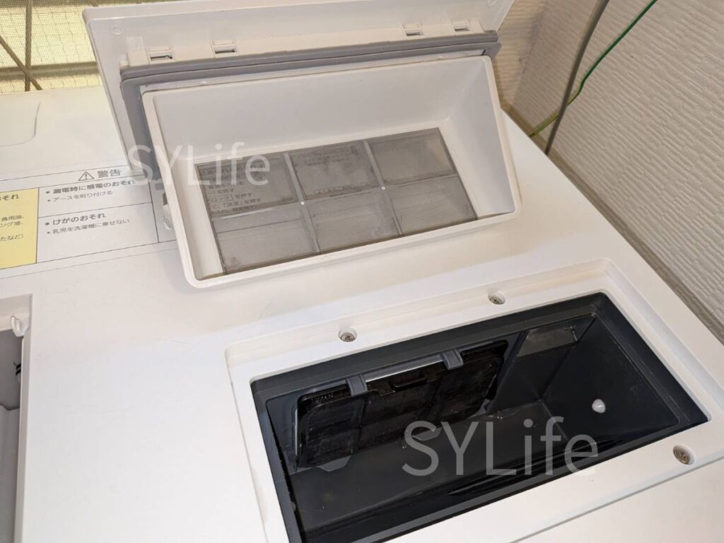 渋谷区 Panasonicドラム式洗濯機NA-LX129BL洗浄後の乾燥フィルター