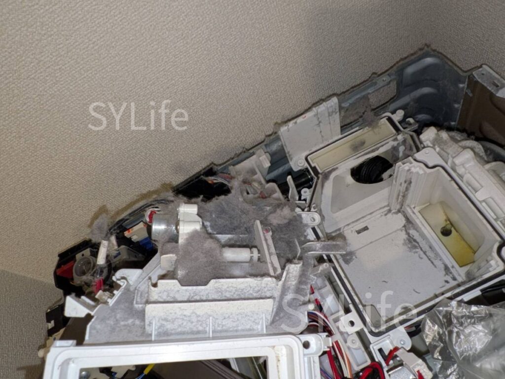 中央区八丁堀日立ドラム式洗濯機BD-STX110GL乾燥ユニットホコリ