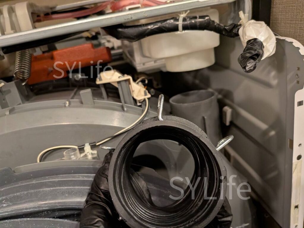 東京都中央区 東芝TW-127X7L ドラム式洗濯機クリーニング乾燥経路ダクト洗浄後